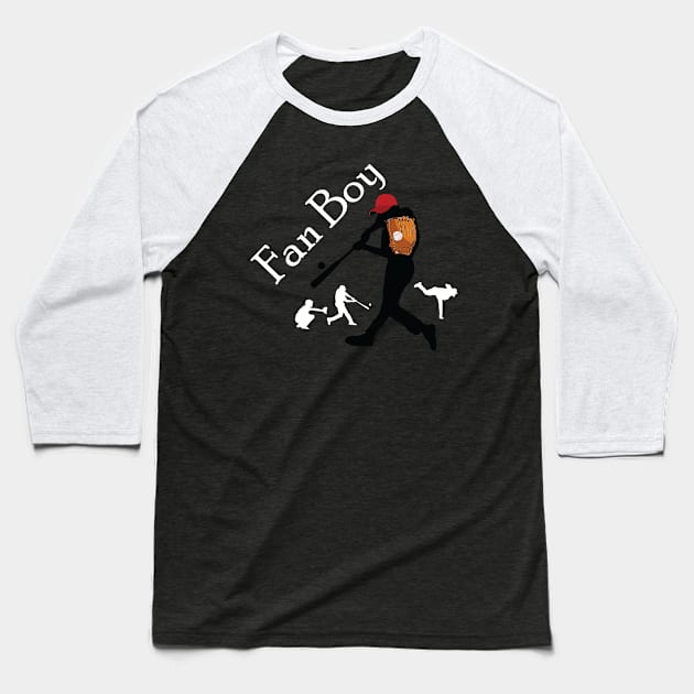 Fan Boy Baseball T-Shirt by VectorPB